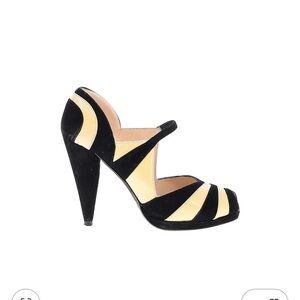 Vintage Prada Velvet and Patent Leather Heels